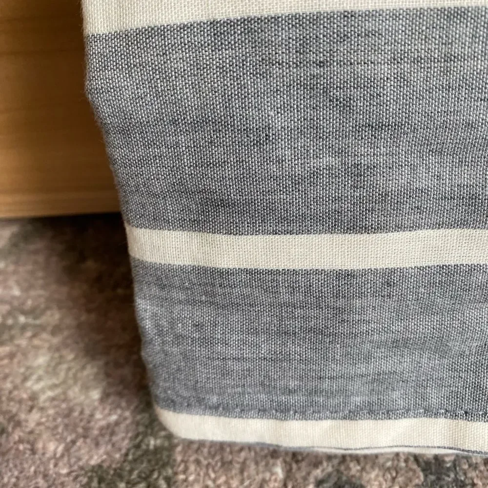 Threshold Cotton Shower Curtain in Gray and White